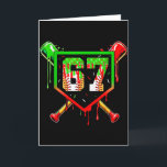 Carte Crème Glacée Baseball Dégoulinant Numéro 67 Joueur<br><div class="desc">Crème Glacée Baseball Dégoulinant Numéro 67 Joueur 6 7 Pyjama de Noël</div>