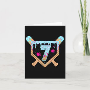 Carte Crème glacée Baseball Drip dégoulinante 7 ans 7e B
