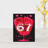 Carte Crème glacée Baseball Drip Saint-Valentin Garçons (Fleur jaune)