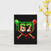 Carte Crème Glacée de Baseball Dégoulinante Numéro 67 Jo (Fleur jaune)