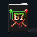 Carte Crème glacée de baseball Drip Numéro 67 Joueur 6 7<br><div class="desc">Crème glacée de baseball Drip Numéro 67 Joueur 6 7 Pyjamas de Noël</div>