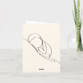 Carte Crème minimaliste pour bébé womb (Dos)