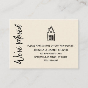 Carte Crème moderne, Little House "We ve Moved"