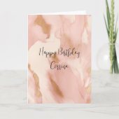 Carte Crème rose pâle blanc Or blanc (Devant)