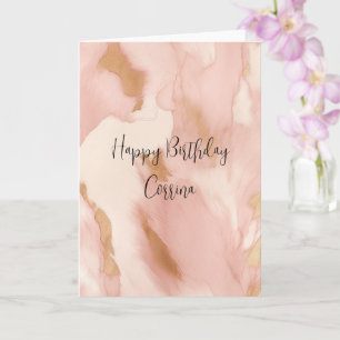 Carte Crème rose pâle blanc Or blanc