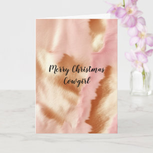 Carte Crème rose Tan Southwest Cowgirl Cowhide
