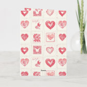 Carte Crème Rouge Chic Amour de la Saint-Valentin (Dos)