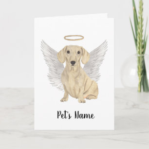 Carte Crème Smooth Dachshund Sympathy Memorial