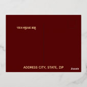 Carte Crescent Gold Foil Eid Moubarak (Verso)