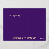 Carte Crescent Gold Foil Eid Moubarak (Verso)