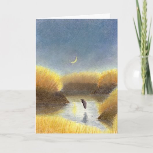 Carte Crescent Moon et Great Blue Heron (Devant)