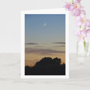 Carte Crescent Moon Silhouette Paysage