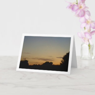 Carte Crescent Moon Silhouette Paysage