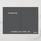 Carte Crescent Silver Foil Eid Moubarak (Verso)