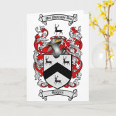 Carte Crest de famille ROGERS (Fleur jaune)