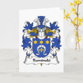 Carte Crest de la famille Ruminski (Fleur jaune)