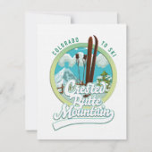 Carte Crested Butte Mountain Colorado logo Ski (Devant)