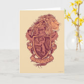 Carte Crête de lion de Harry Potter | Gryffindor (Fleur jaune)