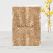 Carte Crête de serpent à Parties scintillant de Glam Or (Fleur jaune)