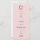 Carte Crête florale rustique avec Monogramme (Devant)