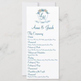 Carte Crête Mariage personnalisée avec des hydrangées