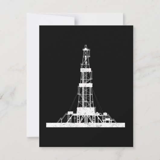 Carte Creuse de forage de champ d'huile (Devant)