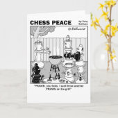 Carte Crevette rose de la bande dessinée de paix (Fleur jaune)