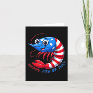 Carte Crevettes Célébrer 4 juillet Enfants Hommes Femmes