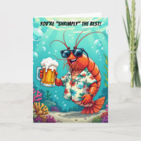 Crevettes d'anniversaire avec une bière Mug