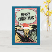 Carte Cri de Noël drôle de vacances (Fleur jaune)