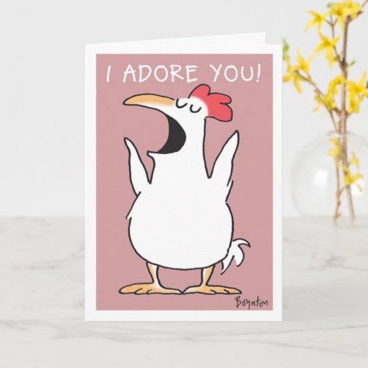 CARTE CRIER DU POULET (Fleur jaune)