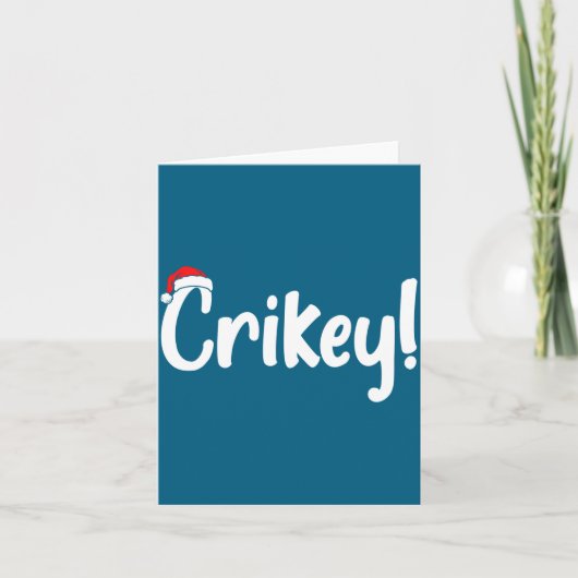 Carte Crikey Christmas Santa Hat Matching Christmas Fami (Devant)