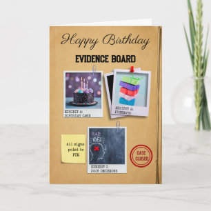 Carte crime d'anniversaire fan