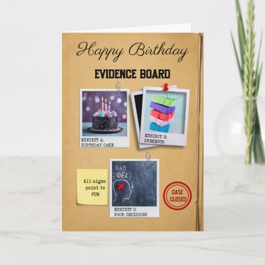 Carte crime d'anniversaire fan (Devant)