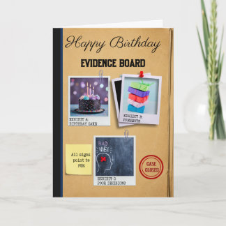 Carte crime d'anniversaire fan