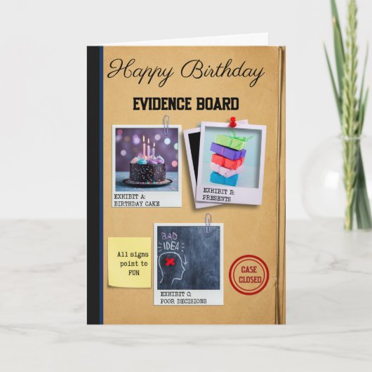 Carte crime d'anniversaire fan (Devant)