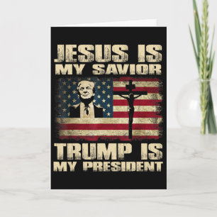 Carte Criminel Condamné Jésus Est Mon Sauveur Trump Est