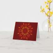 Carte Crimson Mandala (Fleur jaune)