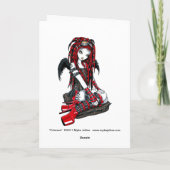 Carte "Crimson" Red Tattoo Cyber Goth Angel (Dos)