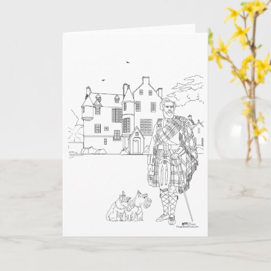 Carte Cringletie House Écosse (Fleur jaune)