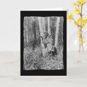 Carte Cris amérindien vintage (Fleur jaune)