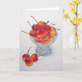 Carte Cristal cerise (Fleur jaune)