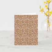 Carte cristal druzy - couleur or rose (Fleur jaune)