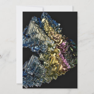 Carte cristaux brillants de bismuth autochtone