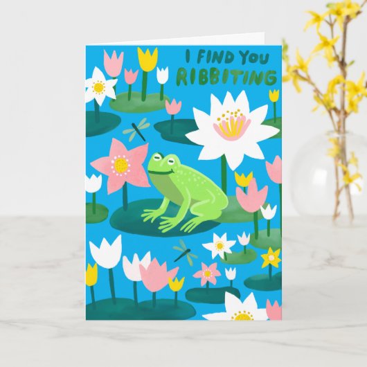 Carte CROASSEMENT Mignon Carton de la Saint-Valentin Amu (Fleur jaune)