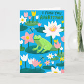 Carte CROASSEMENT Mignon Valentin Grenouille Drôle Fanta (Devant)