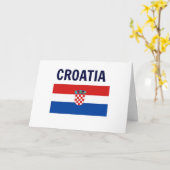 Carte Croatie - Drapeau de Croatie (Fleur jaune)