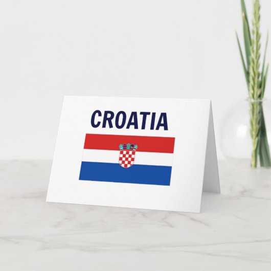 Carte Croatie - Drapeau de Croatie (Devant)