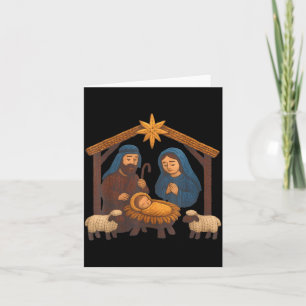Carte Crochet de Noël Jésus Noël Faux Fil à coudre