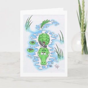 Carte Crocodile d'anniversaire